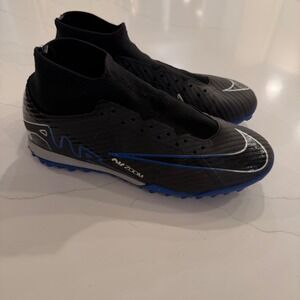Nike Zoom Mercurial Superfly 9 Academy TF Black Blue DJ5629-040 Mens 6